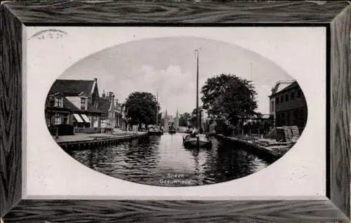 Präge Passepartout Ak Sneek Friesland Niederlande, Geeuwkade