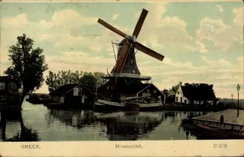 Ak Sneek Friesland Niederlande, Mill