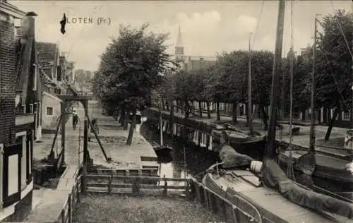 Ak Sloten Friesland Niederlande, Teilansicht