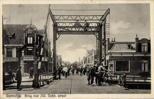 Ak Gorredijk Opsterland Friesland Niederlande, Brücke, Z. W. Dubbele Straat