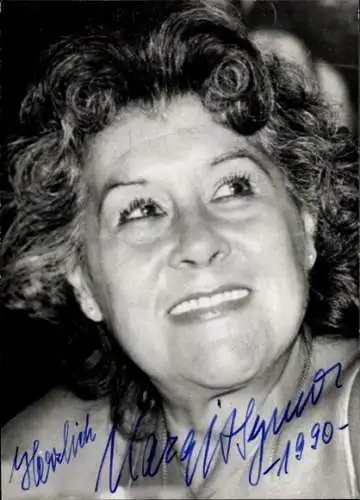 Ak Schauspielerin Margit Symo, Portrait, Autogramm