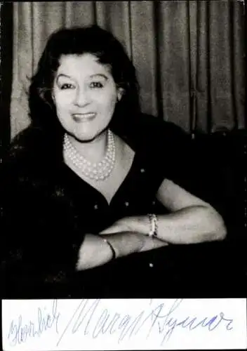 Ak Schauspielerin Margit Symo, Portrait, Autogramm