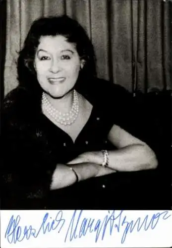 Ak Schauspielerin Margit Symo, Portrait, Autogramm