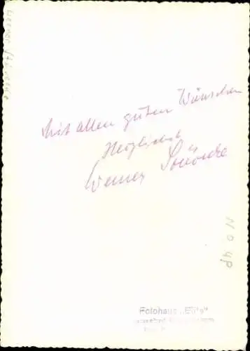 Ak Sänger Werner Stüvecke, Matrosenmütze, Pfeife, Portrait, Autogramm
