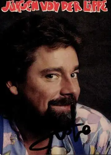Ak Schauspieler und Sänger Jürgen von der Lippe, Portrait, Autogramm
