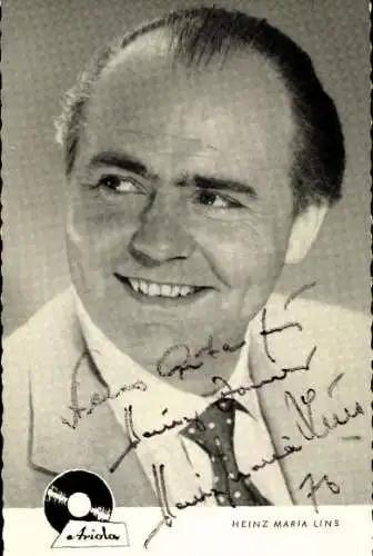 Ak Schauspieler und Sänger Heinz Maria Lins, Portrait, Autogramm, Deine Mutter bleibt immer bei Dir
