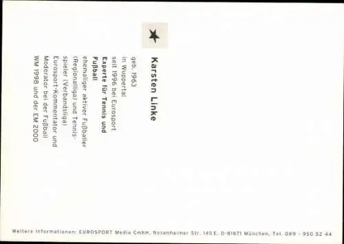 Ak Schauspieler Karsten Linke, Portrait, Autogramm