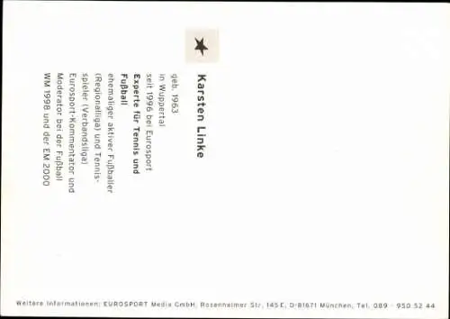 Ak Schauspieler Karsten Linke, Portrait, Autogramm