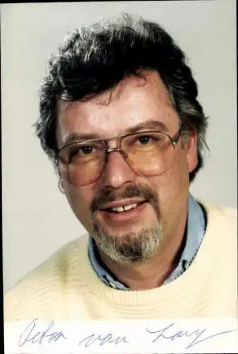 Ak Schauspieleri Peter van Loyen, Portrait, Autogramm, ZDF Länderspiegel