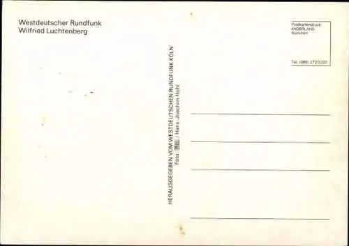 Ak Schauspieler Wilfried Luchtenberg, Portrait, Autogramm