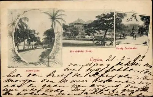 Ak Kandy Sri Lanka Ceylon, See, Grand Hotel, Esplanade
