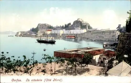 Ak Korfu Griechenland, vue de la Citadelle, Côté Nord