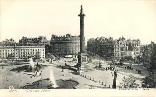 Ak London City England, Trafalgar-Square