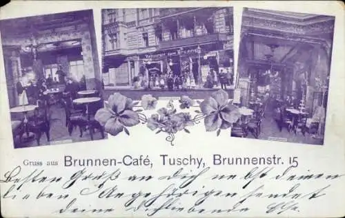 Ak Berlin, Brunnen-Cafe, Tuschy, Brunnenstraße 15