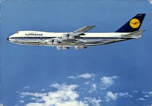 Ak Boeing Jet 747, Lufthansa, Deutsches Passagierflugzeug