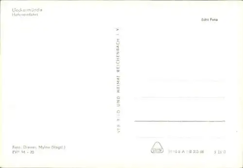 Ak Ueckermünde in Vorpommern, Hafeneinfahrt