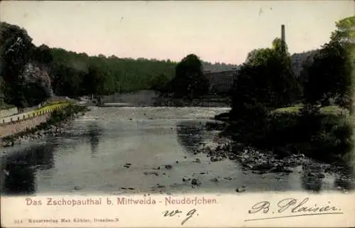 Ak Neudörfchen Mittweida in Sachsen, Zschopauthal