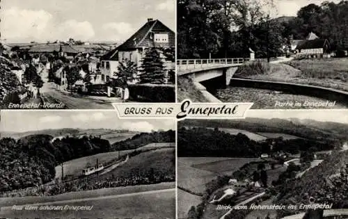 Ak Ennepetal im Ruhrgebiet, Voerde, Blick vom Hohenstein, Panorama