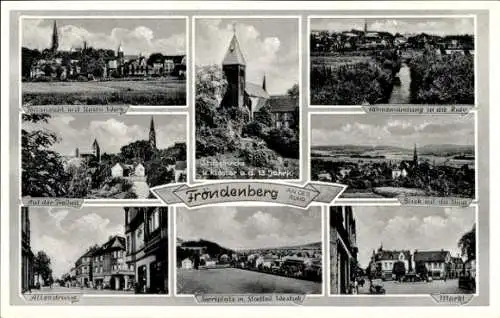 Ak Fröndenberg an der Ruhr, Stiftskirche, Ortsansichten