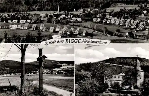Ak Bigge Olsberg im Sauerland, Panorama, Teilansichten