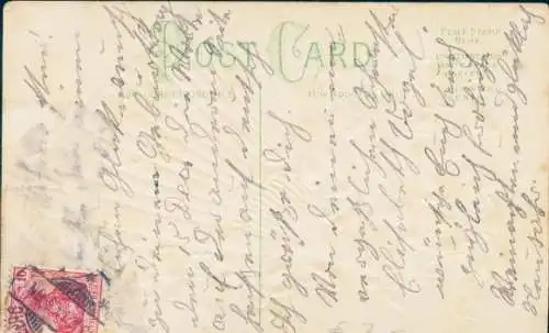 Präge Glitzer Ak Fächer, Blumenstrauß, Kitsch