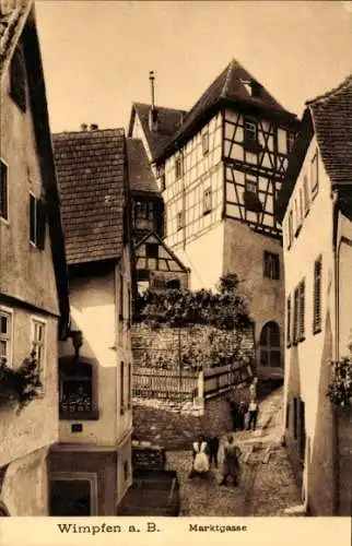 Ak Bad Wimpfen am Neckar, Marktgasse