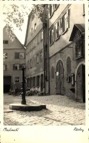 Ak Möckmühl in Baden Württemberg, Stadtansicht, Brunnen