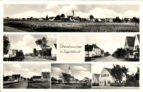 Ak Ingolstadt an der Donau Oberbayern, Totale, Straßenpartien, Kirche