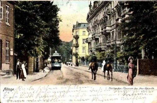 Ak Hamburg Altona, Flottbeker Chaussee bei Neu Rainville