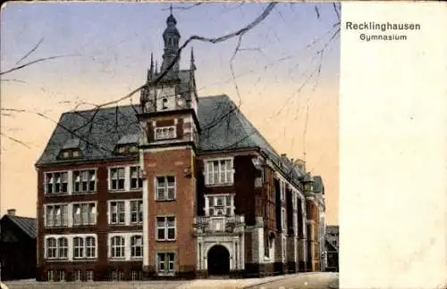 Ak Recklinghausen im Ruhrgebiet, Gymnasium