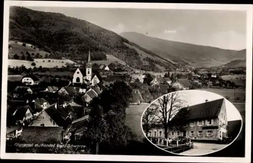 Ak Glottertal im Schwarzwald, Gesamtansicht mit Kandel, Gasthaus