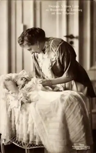 Ak Prinzessin Victoria Luise von Preußen, Herzogin zu Braunschweig, Erbprinz, Liersch 7052