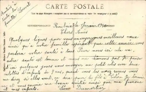 Ak Roubaix Nord, Grand'Place, Straßenbahn, Kirche