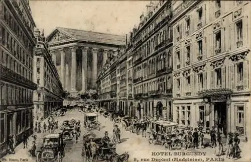 Künstler Ak Paris VIIIe Élysée, Hotel Burgundy, Rue Duphot