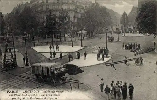 Ak Paris VIII., Place Saint-Augustin, Sturm