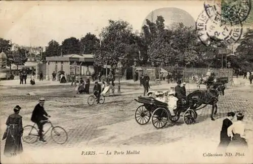 Ak Paris XVII., La Porte Maillot