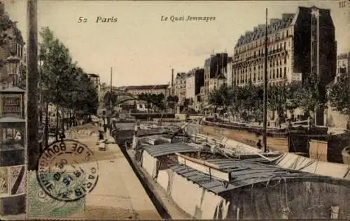 Ak Paris 17. Jahrhundert, Quai Jemmapes