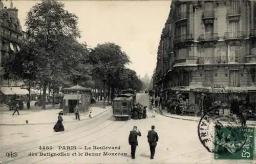 Ak Paris 17. Jahrhundert, Boulevard Batignolles, Bazar Monceau