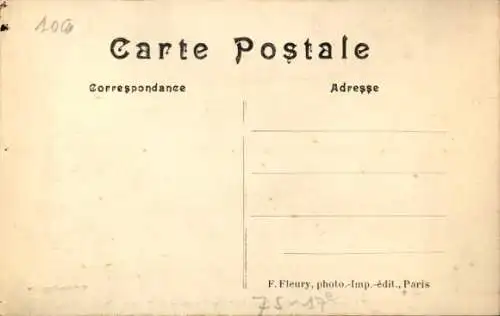 Ak Paris XVII., Rue Theodore de Bainville, aufgenommen von der Avenue de Wagram