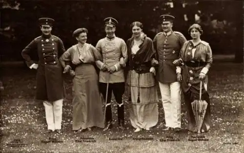 Ak Kronprinz Wilhelm von Preußen, Cecilie, August Wilhelm, Eitel Friedrich, Prinzessinnen