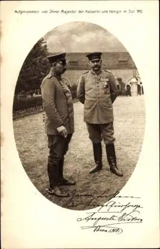 Ak Kaiser Wilhelm II., Generalfeldmarschall Paul von Hindenburg, Posen 1915