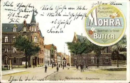 Litho Neumünster in Holstein, Ringstraße, Mohra Butter