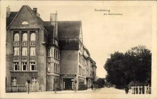 Ak Rendsburg in Schleswig Holstein, Am Kleinbahnhof