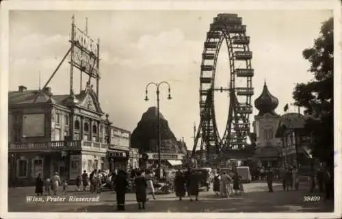 Ak Wien 2. Leopoldstadt, Prater, Riesenrad, Kino