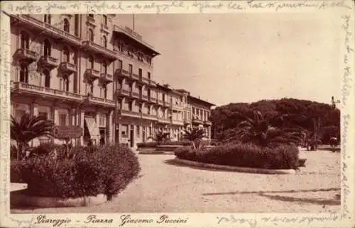 Ak Viareggio Toscana, Piazza Giacomo Puccini