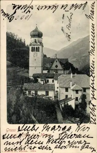 Ak Riffian Rifiano Südtirol, Teilansicht, Kirche