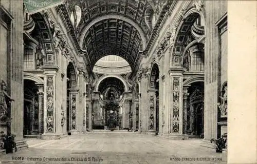 Ak Rom Rom Latium, Interno Generale della Chiesa di S. Pietro