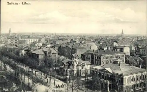 Ak Liepaja Libau Lettland, Gesamtansicht