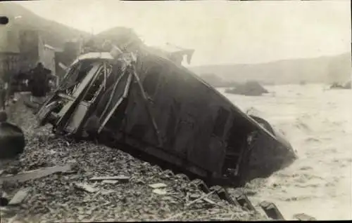 Foto Verunglückte Eisenbahn, Eisenbahnunglück