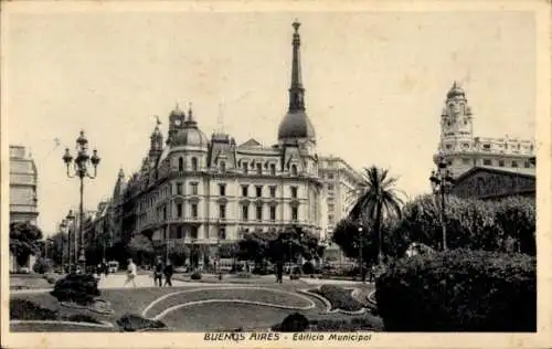 Ak Buenos Aires Argentinien, Städtisches Gebäude